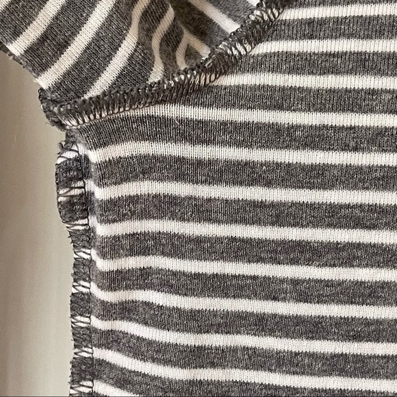 Lauren Ralph Lauren Long Sleeve Stripe Top with Brown Suede Elbow Patches size L - Picture 8 of 10